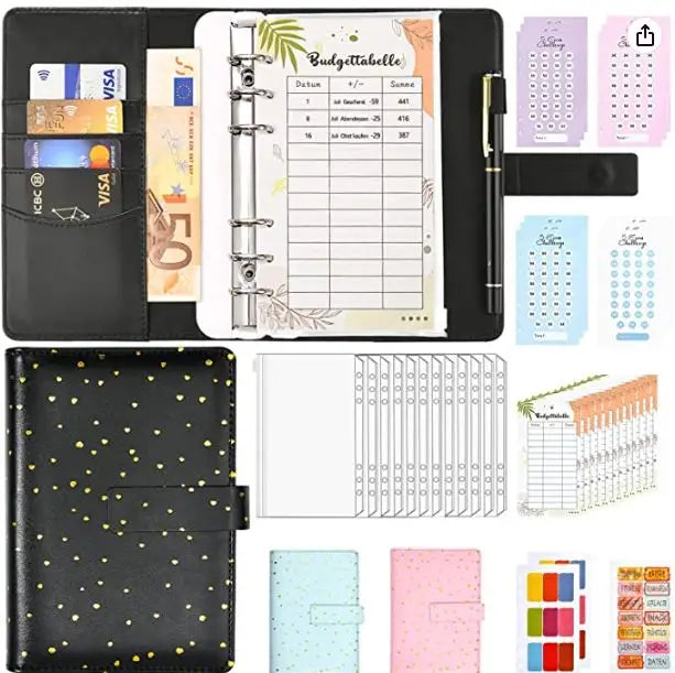 Budgetplaner Schwarz- Budget Binder-