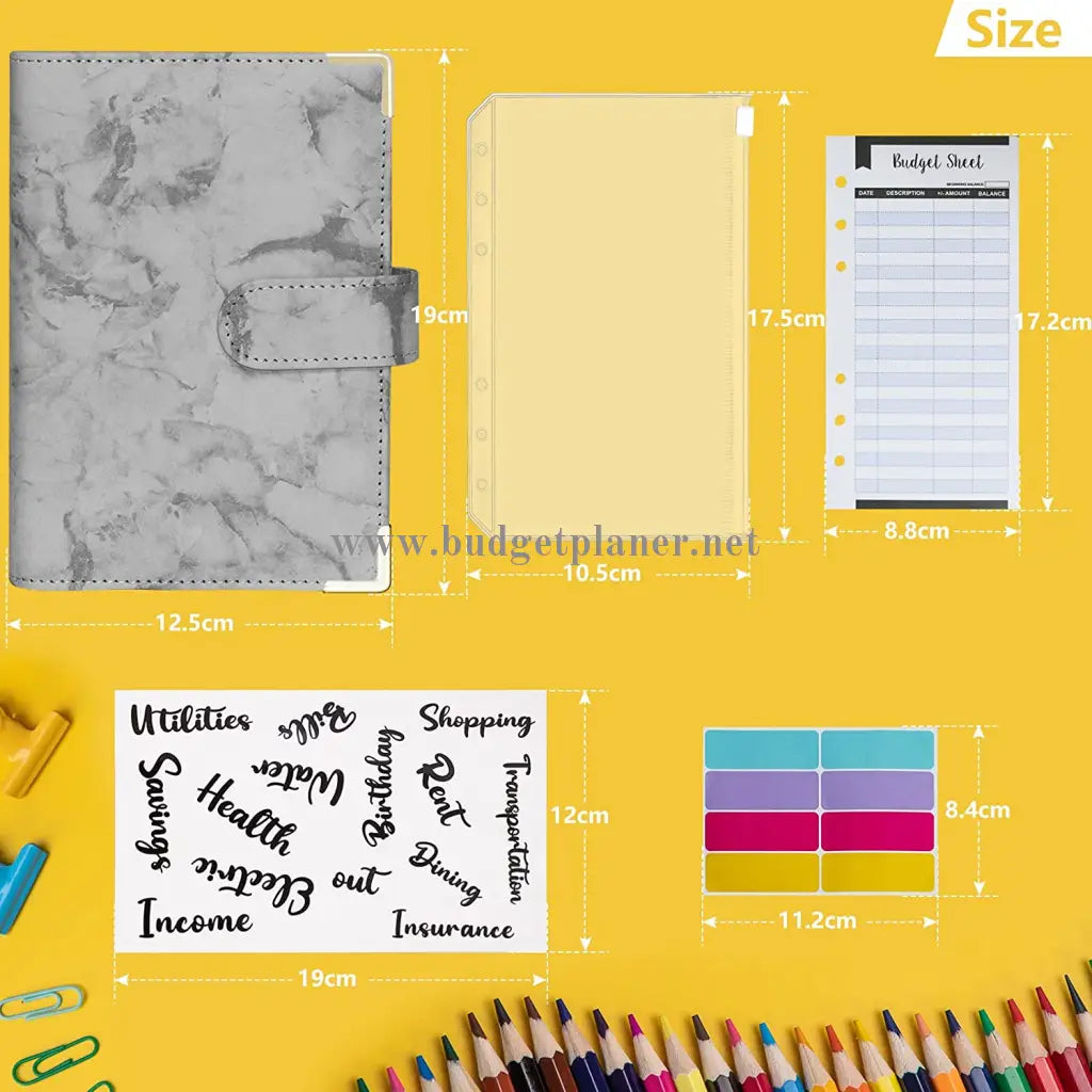 BUDGET BINDER FÜR BUDGETPLANER HELL GRAU-Budgetplaner