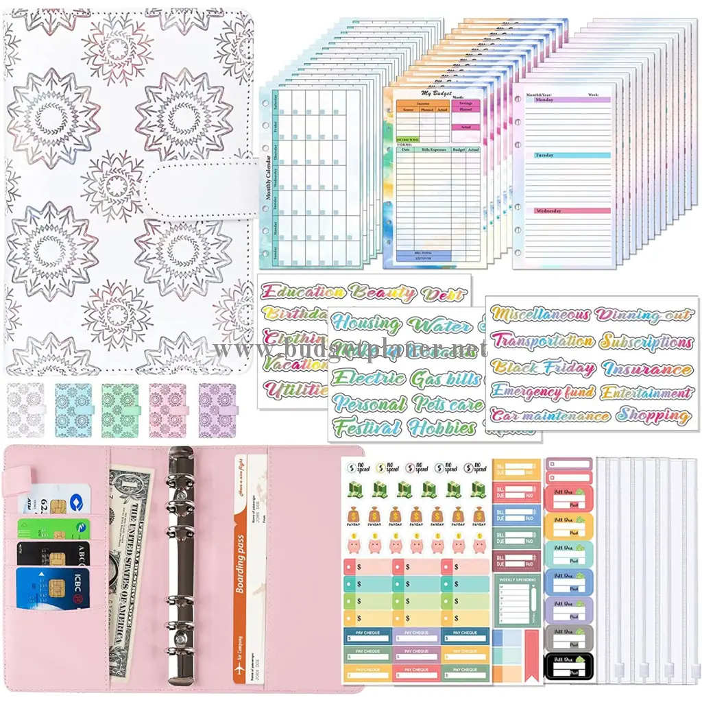 BUDGET BINDER FÜR BUDGETPLANER WEISS MANDALA-Budgetplaner